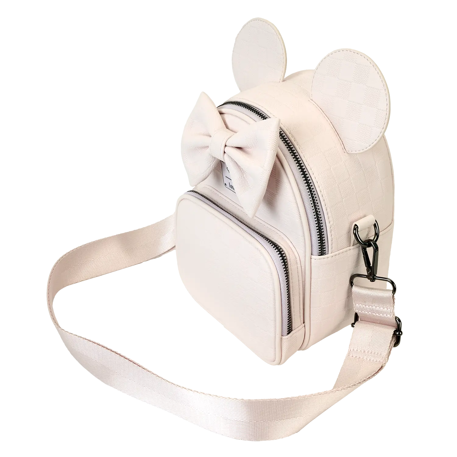 Minnie Mouse Checkered Texture Convertible Mini Backpack & Crossbody Bag - Image 4