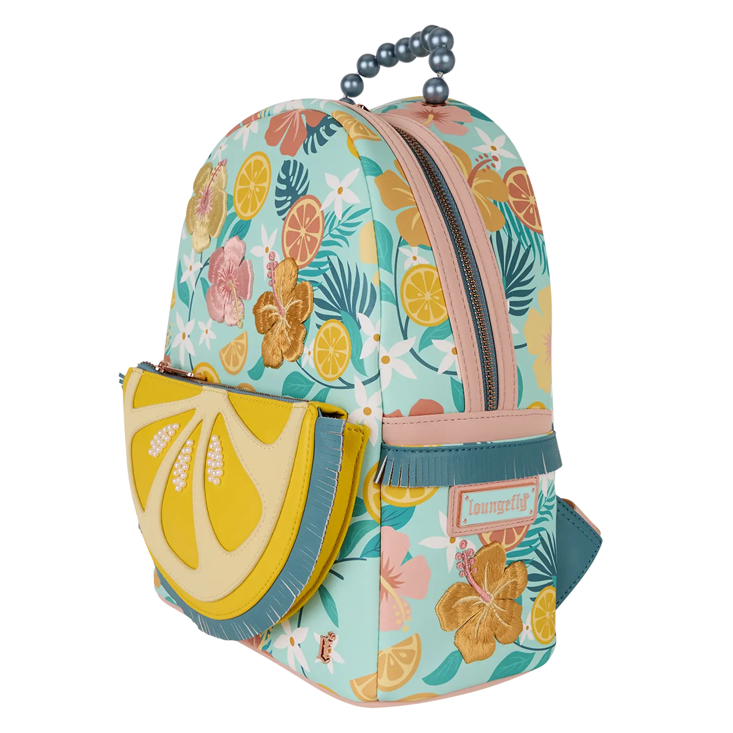 Loungefly Tropical Lemon Floral Mini Backpack - Image 3