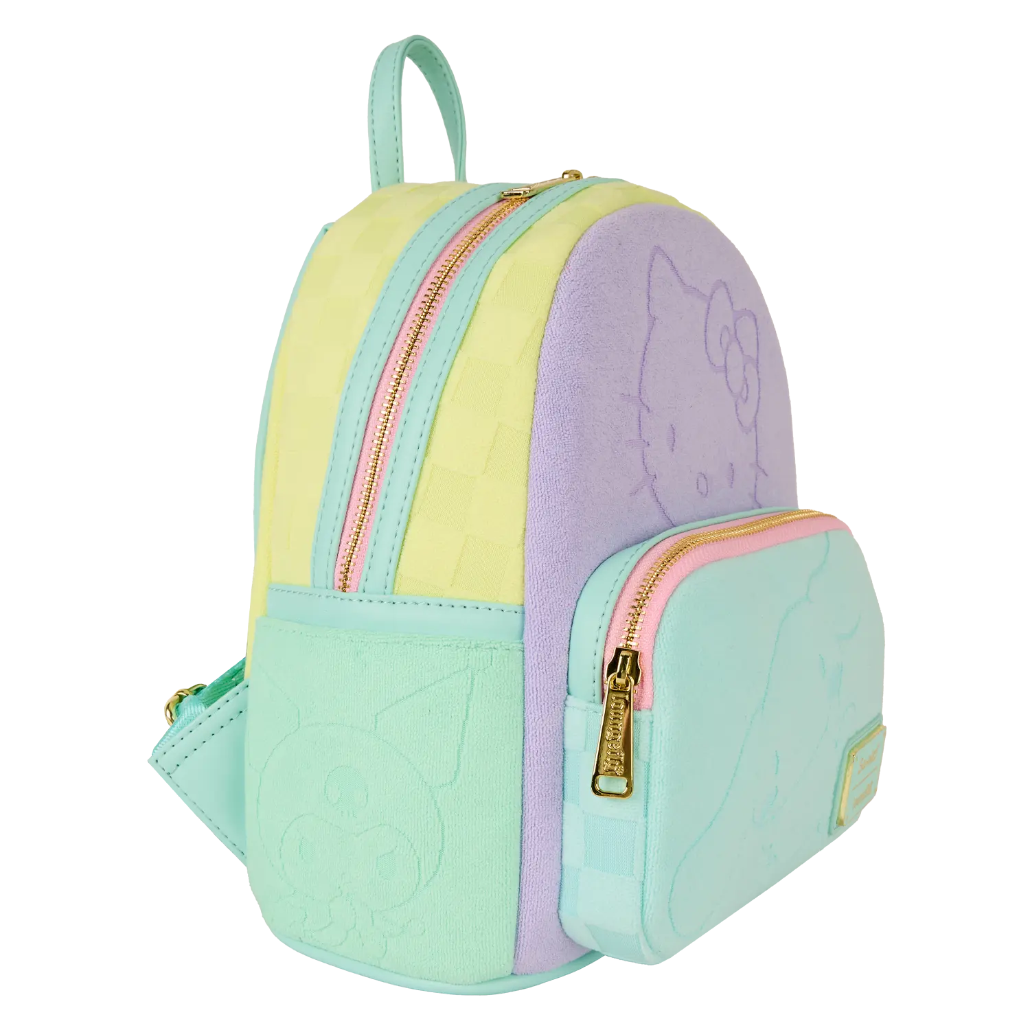 SDCC Limited Edition Hello Kitty & Friends Color Block Terry Cloth Mini Backpack - Image 4