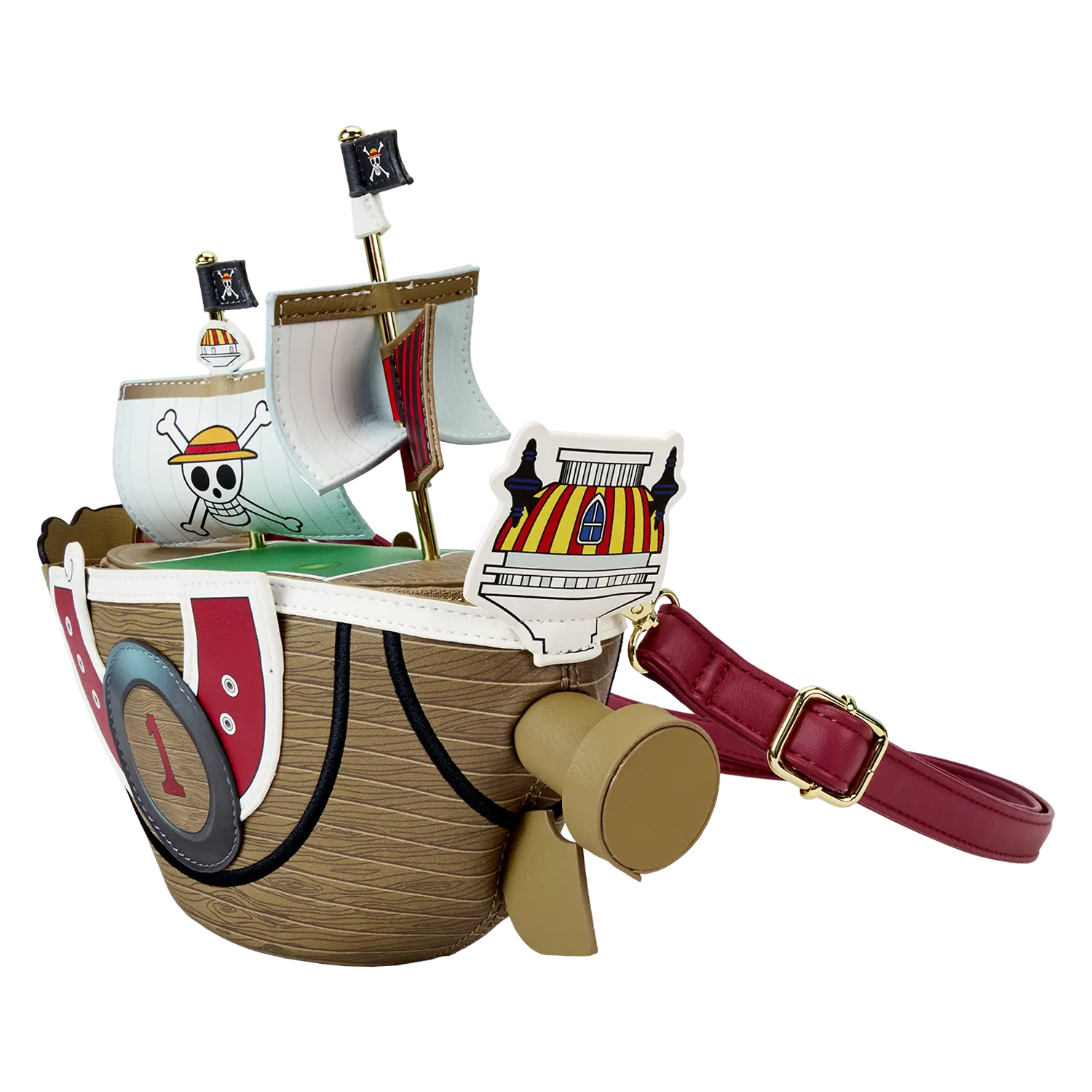 One Piece Thousand Sunny Ship Figural Crossbody Bag - Image 4