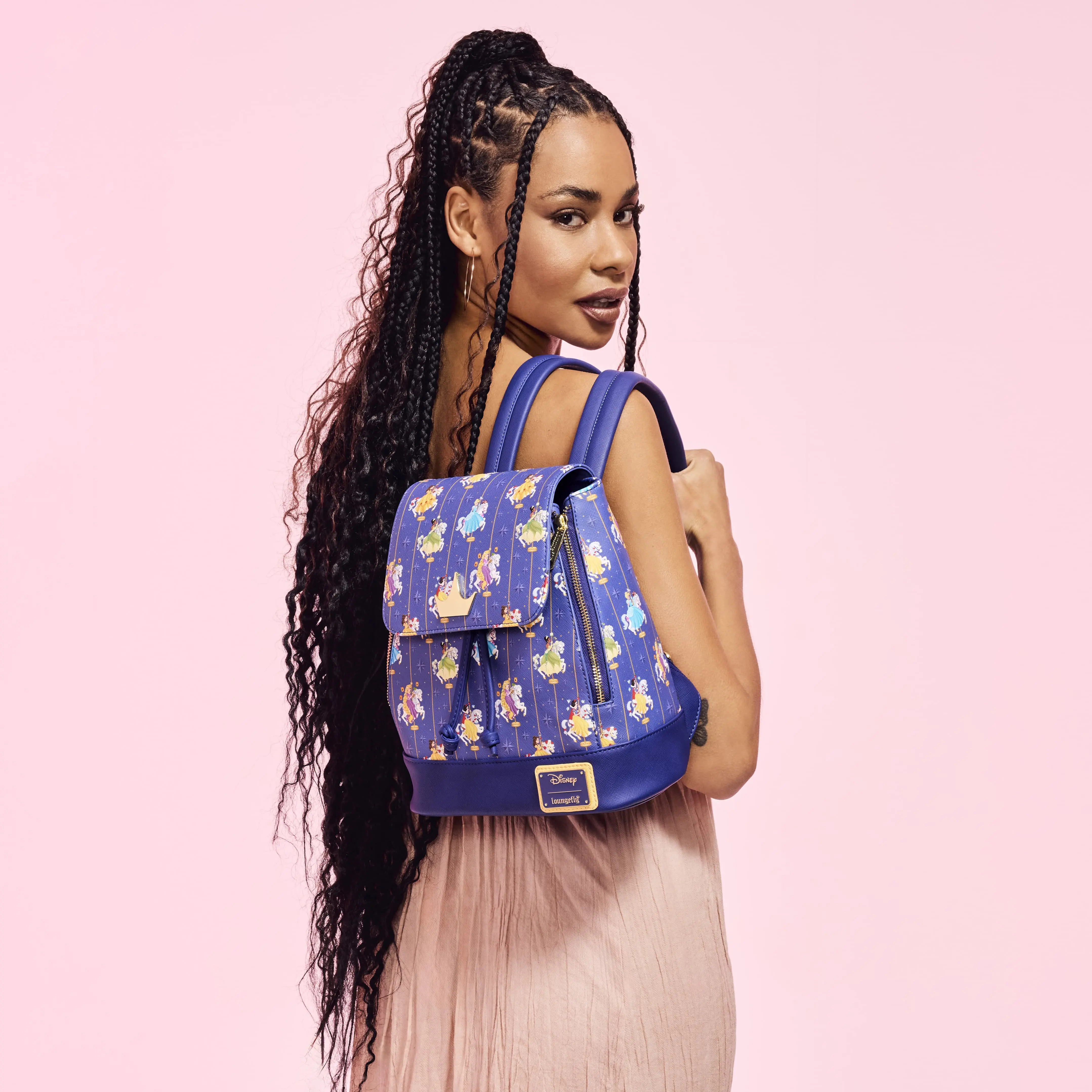 Disney Princess Carousel All-Over Print Drawstring Mini Backpack - Image 2