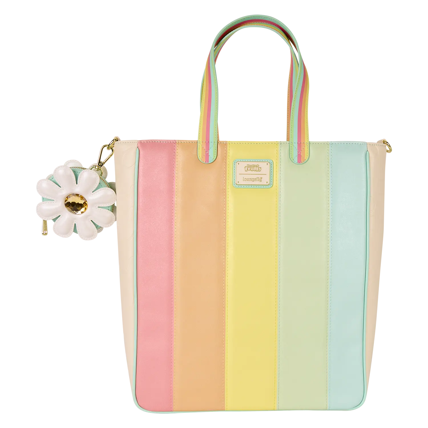 Classic Good Luck Trolls Plush Glitter Tote Crossbody Bag with Coin Bag - Image 5