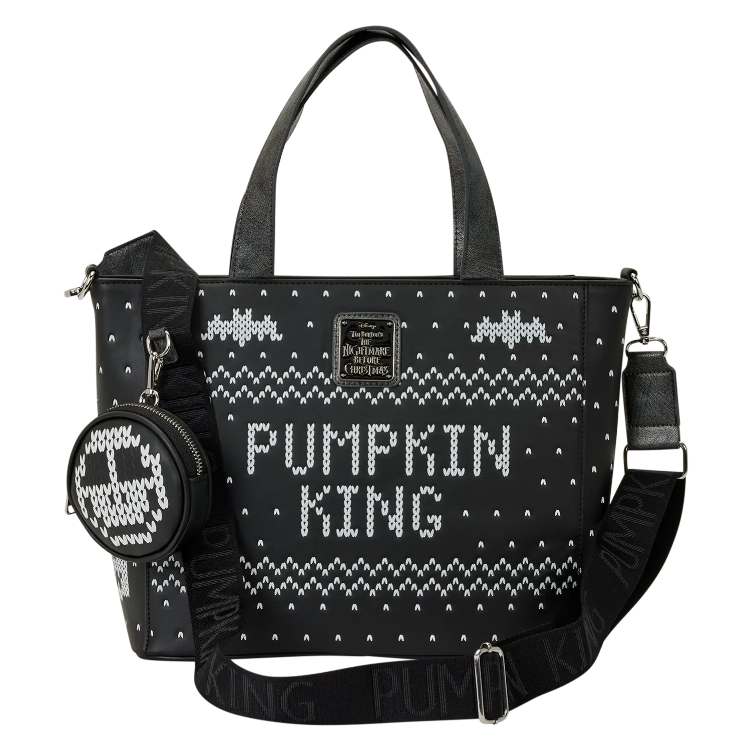 The Nightmare Before Christmas Jack Skellington Reversible Sequins Tote Crossbody Bag with Coin Bag - Image 9