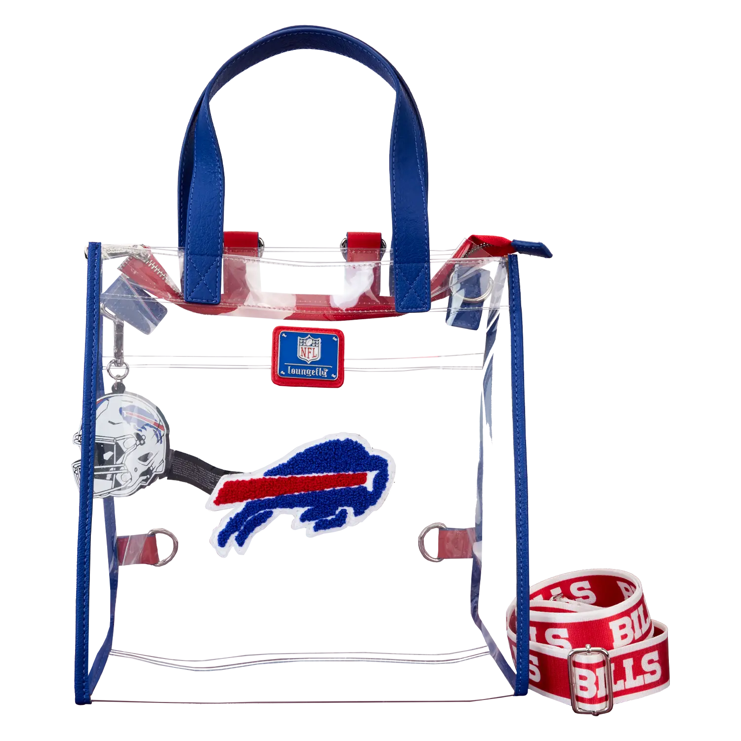 NFL Buffalo Bills Clear Convertible Backpack & Tote Crossbody Stadium Bag