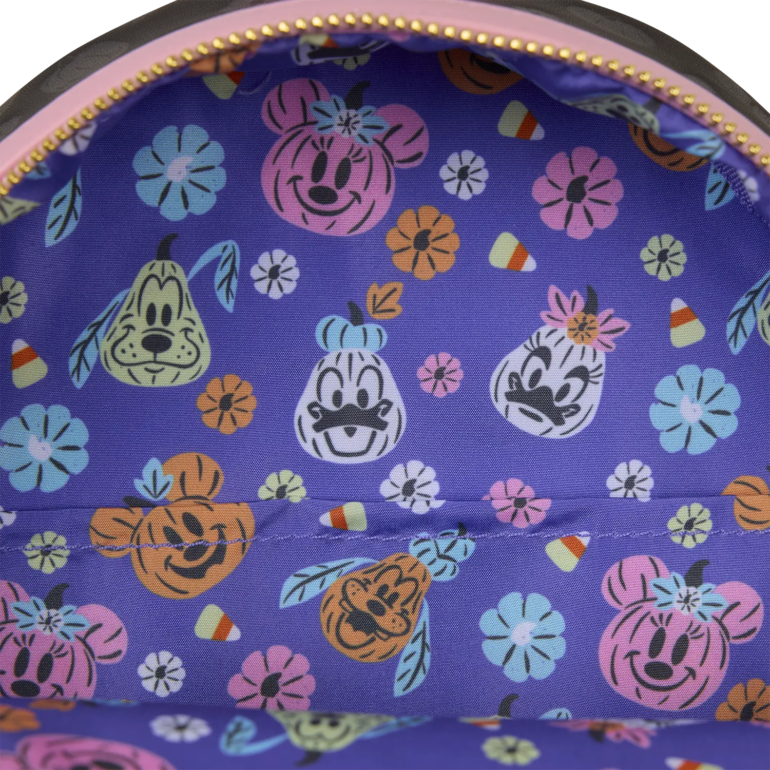 Minnie Mouse Cosplay Floral Pumpkin Glow Mini Backpack - Image 8