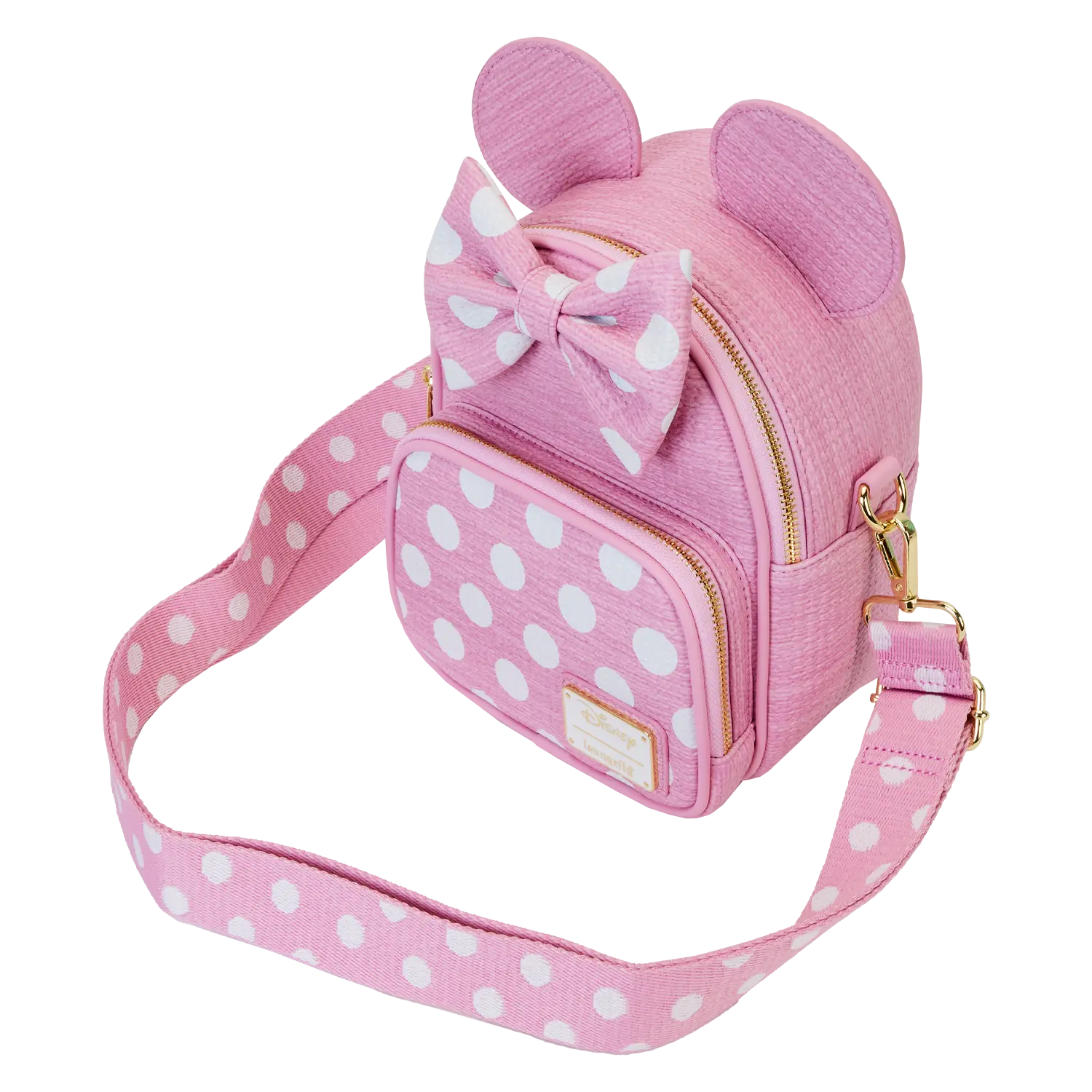 Minnie Mouse Woven Texture Convertible Mini Backpack & Crossbody Bag - Image 6