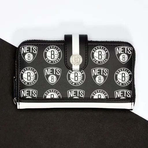 NBA Brooklyn Nets Logo Zip Around Wallet - Image 2