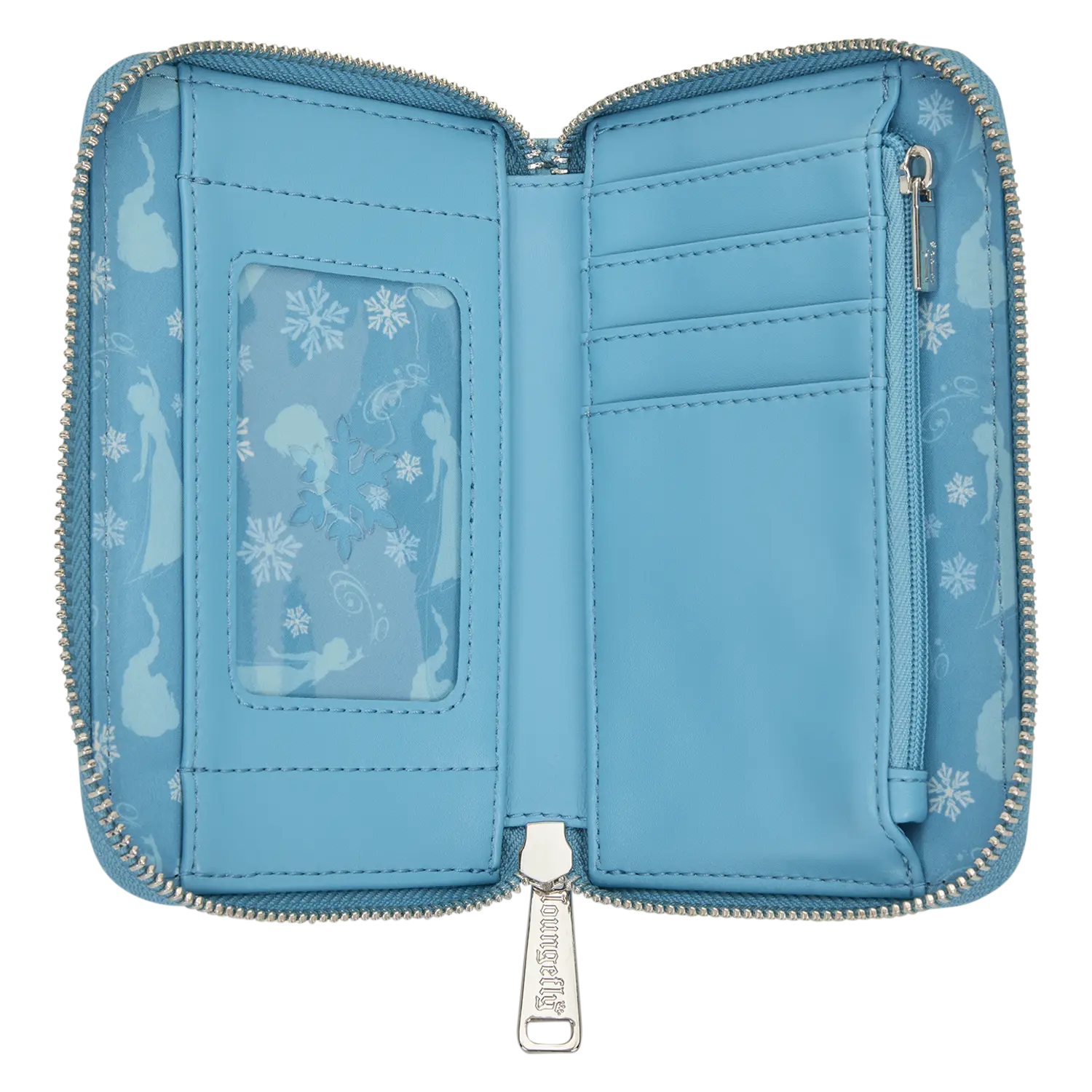 Frozen Elsa Glitter Sequin Cosplay Zip Around Wallet - Image 5