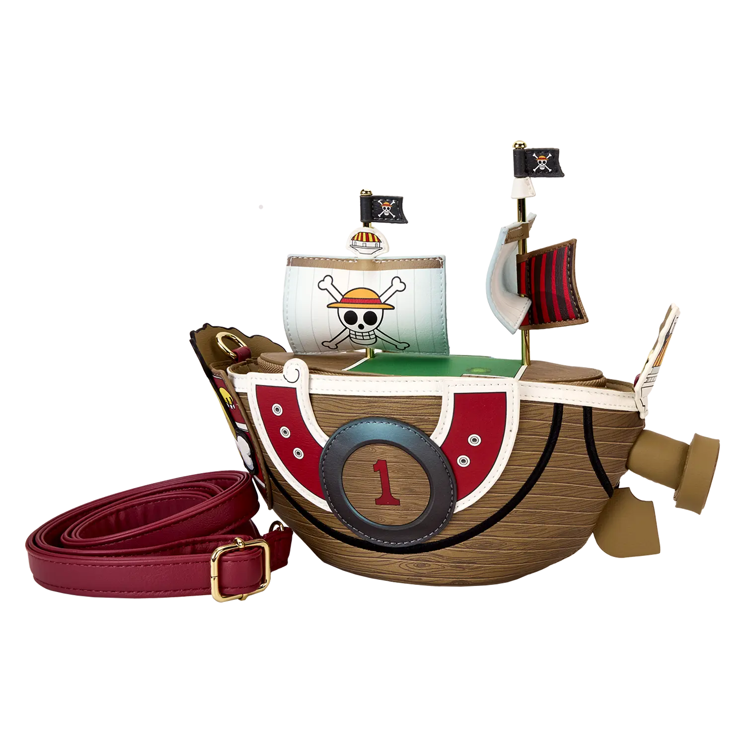 One Piece Thousand Sunny Ship Figural Crossbody Bag