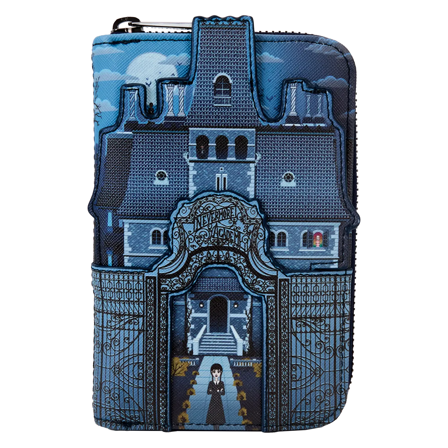 Wednesday Nevermore Academy Castle Zip Around Wallet