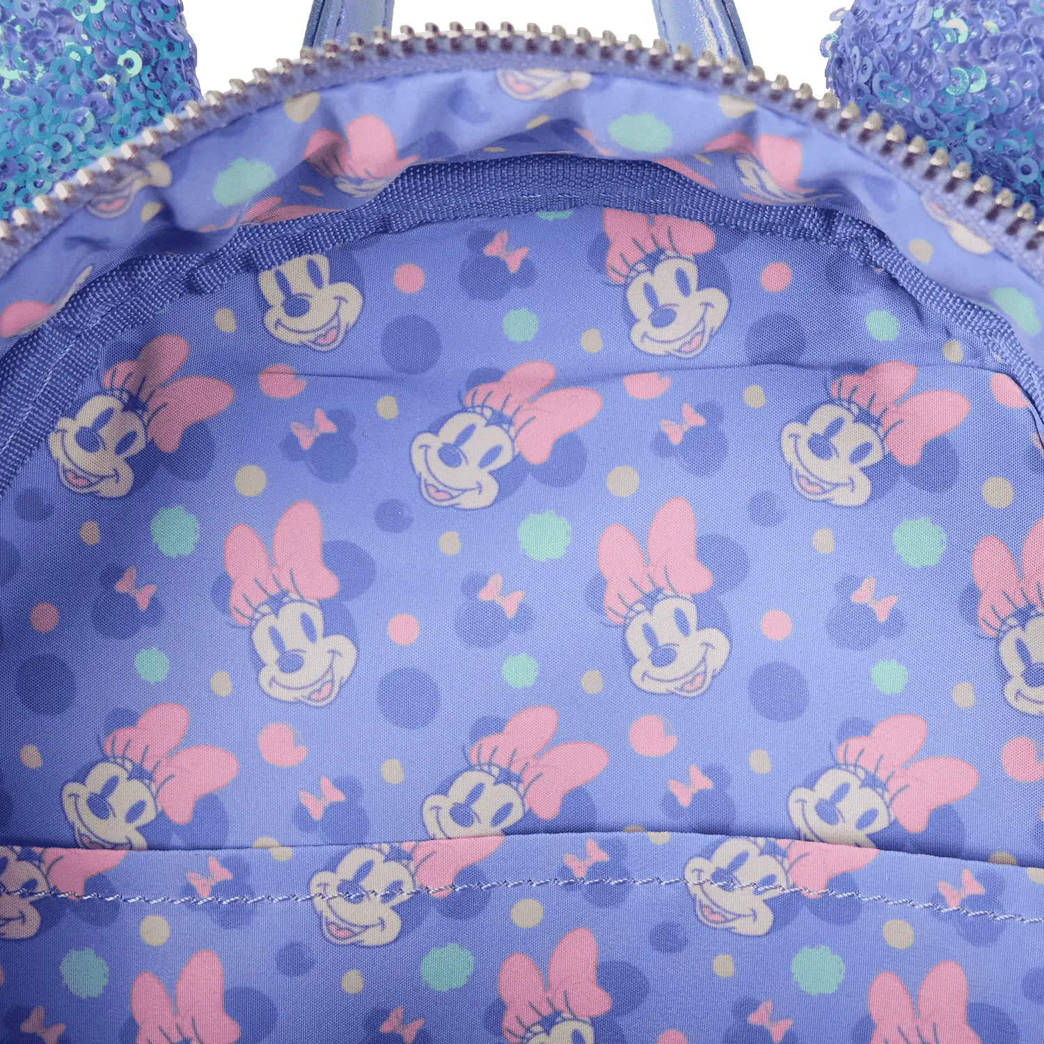 Minnie Mouse Exclusive Iridescent All-Over Print Sequin Ear Mini Backpack - Image 6