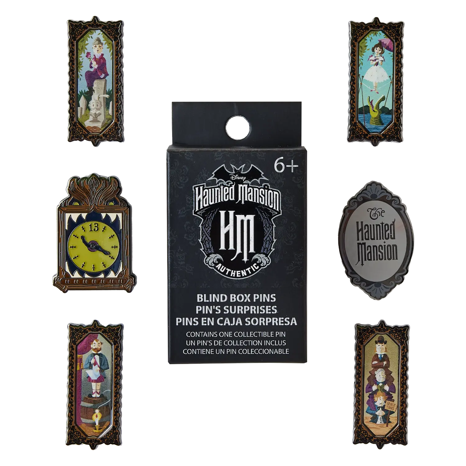 Haunted Mansion Stretching Room Portraits Mystery Box Pin