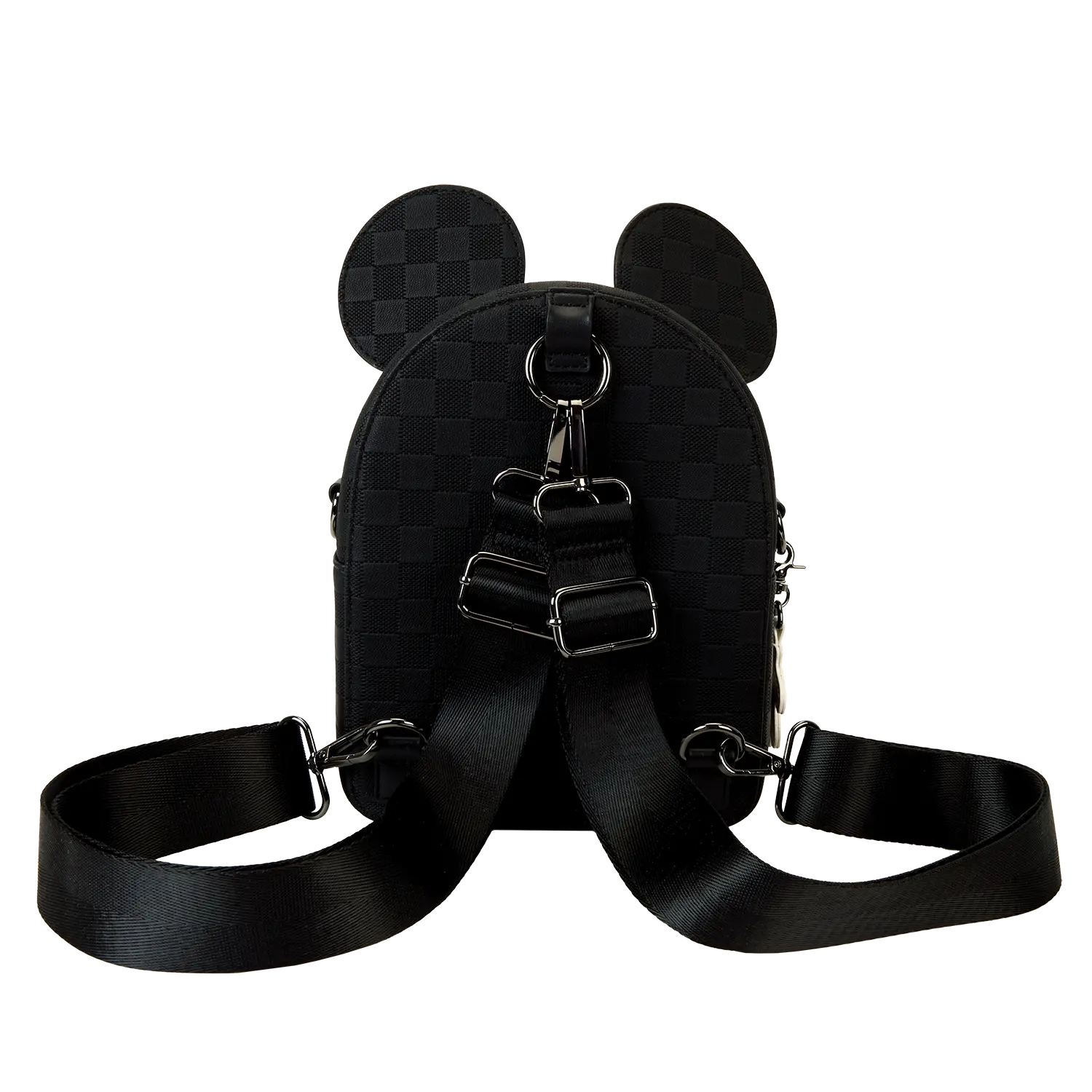 Mickey Mouse Checkered Texture Convertible Mini Backpack & Crossbody Bag - Image 5