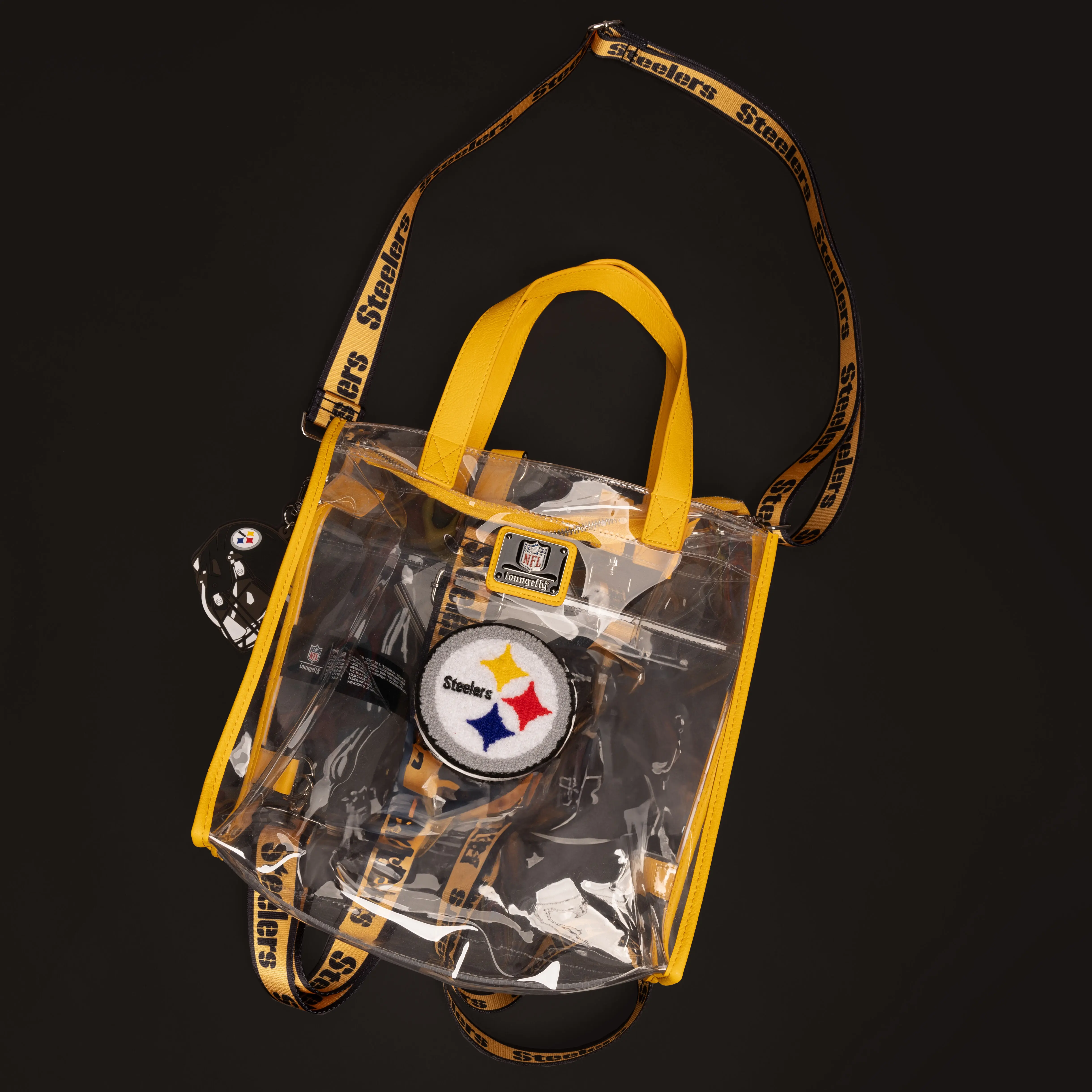 NFL Pittsburgh Steelers Clear Convertible Backpack & Tote Crossbody Stadium Bag - Image 2