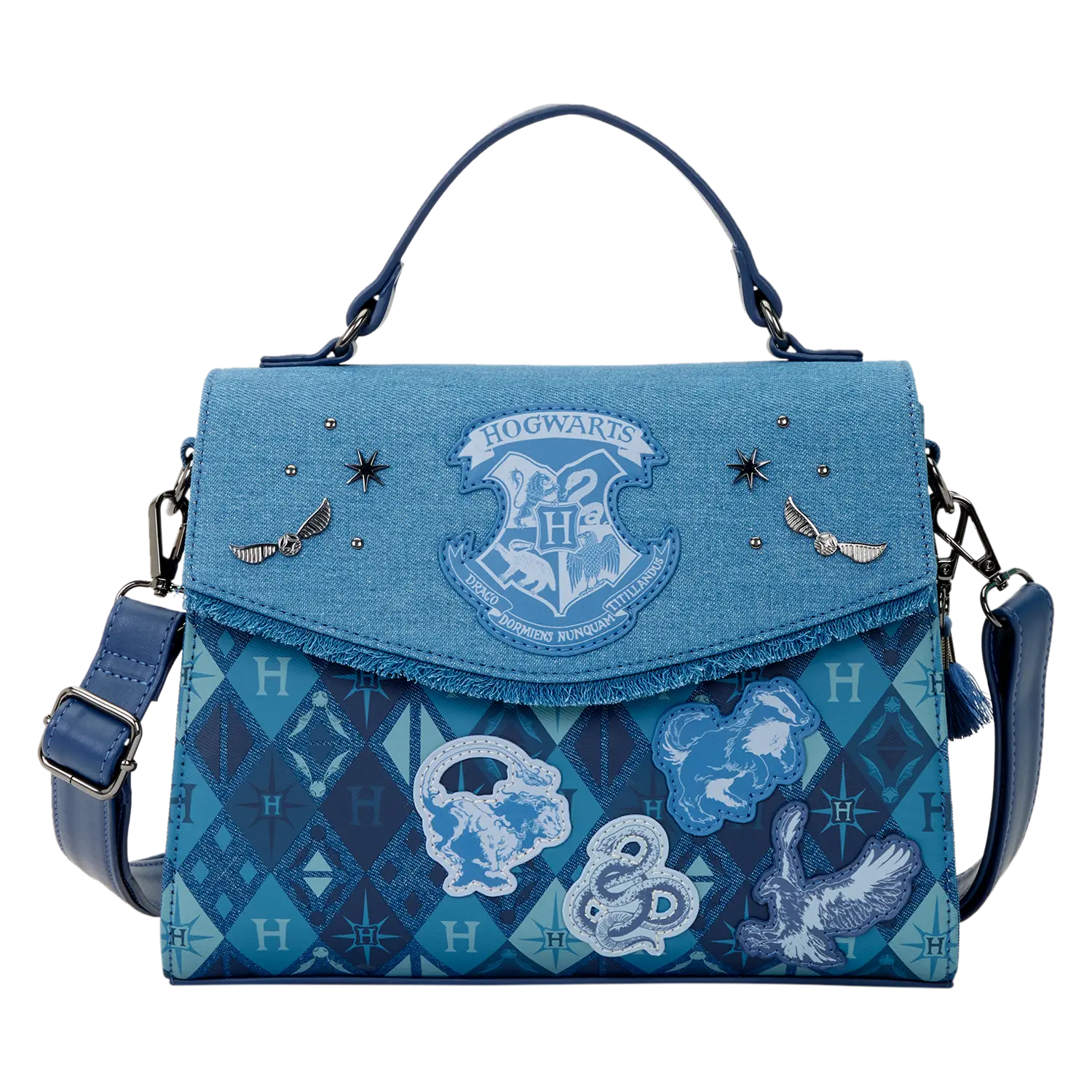 Harry Potter Hogwarts Denim Crossbody Bag