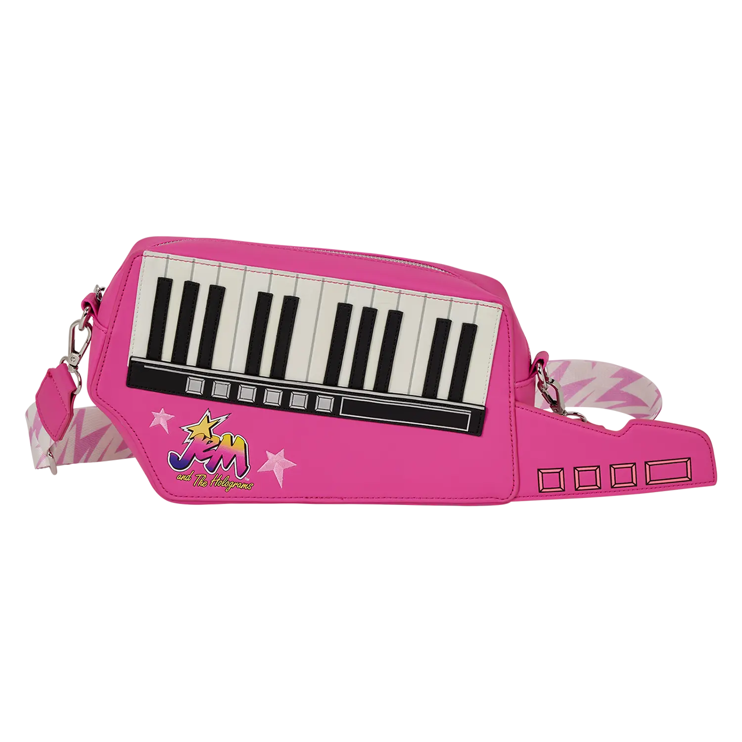 Jem and the Holograms Figural Keytar Glow Crossbody Bag - Image 4