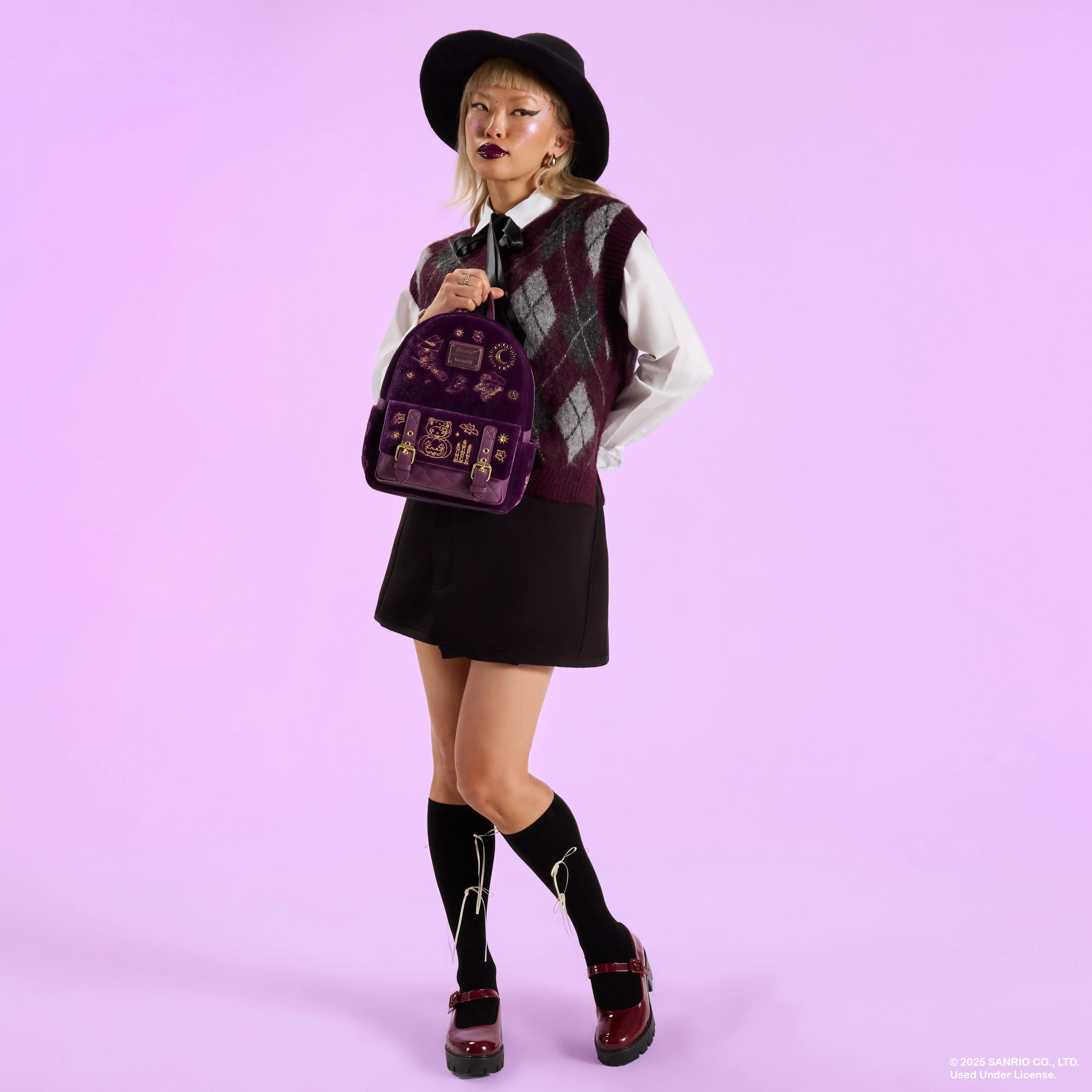 Sanrio Hello Kitty & Friends Exclusive Halloween Costume Velvet Mini Backpack - Image 3