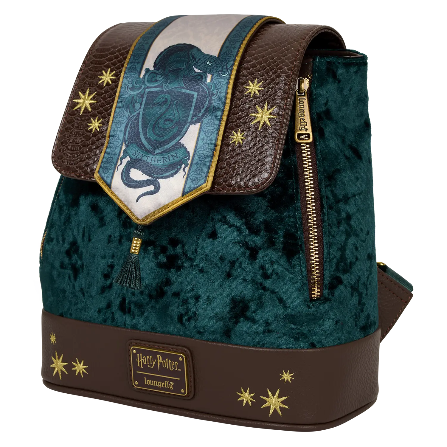Exclusive Harry Potter Slytherin Banner Velvet Mini Backpack - Image 4
